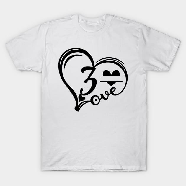 letter z monogram in the shape of love T-Shirt by Candy Store